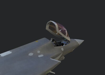 PBR 绑定动画 歼35战斗机 中国海军隐身舰载机 海四代 J35 歼-35 J-35 福建舰舰载机