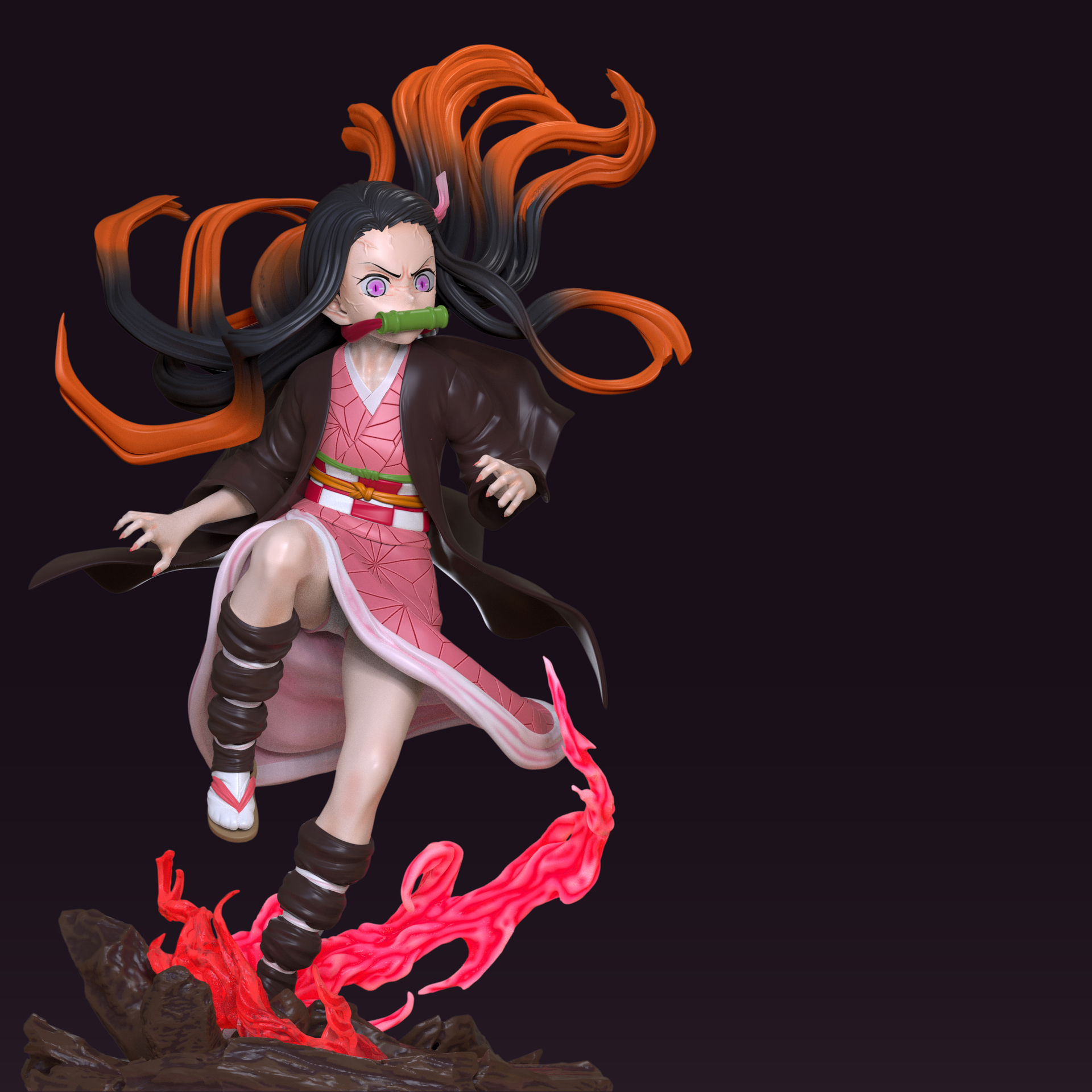 Nezuko 祢豆子 -demon Slayer 鬼灭之刃模型 - 手办 涂装 手工艺 - 作品模型 - Cg模型网