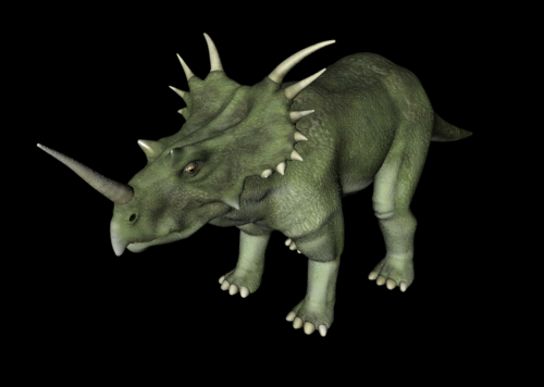 次世代写实类侏罗纪styracosaurus刺盾角龙 带绑定