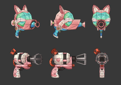 q版 卡通 手枪 电击枪 激光枪 少女风 科幻风 二次元 日韩风 手绘武器