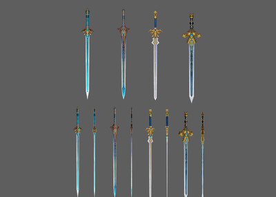 古剑 飞剑 名剑 镇国剑 兵器 神兵 国风 写实风 手绘武器模型