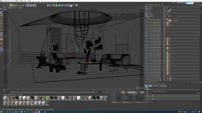 C4D OC模型-客厅模型库-Cinema 4D(.c4d)模型下载-cg模型网