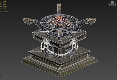 火炉 古代火炉模型-场景部件模型库-3ds Max(.max)模型下载-cg模型网