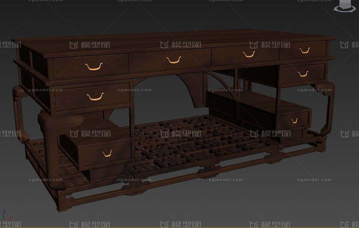 书桌 古代模型-桌椅模型库-3ds Max(.max)模型下载-cg模型网