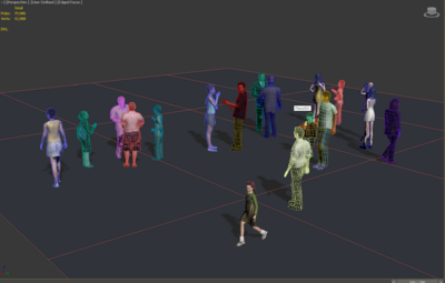 群众 行人模型-其他模型库-3ds Max(.max)模型下载-cg模型网