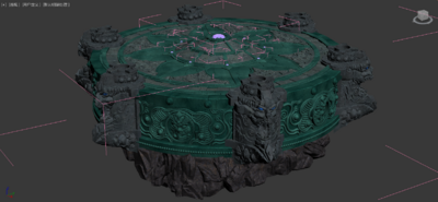 平台 擂台模型-场景部件模型库-3ds Max(.max)模型下载-cg模型网