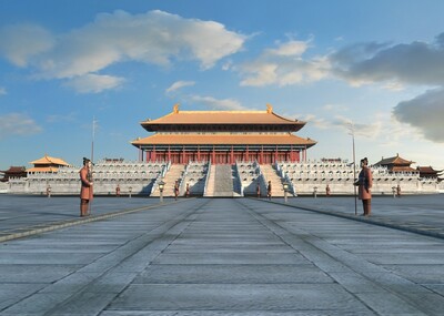 古代宫殿大门打开动画场景 古代皇宫模型-古代场景模型库-3ds Max(.max)模型下载-cg模型网