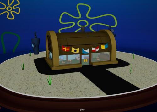 蟹堡王快餐厅卡通动漫场景