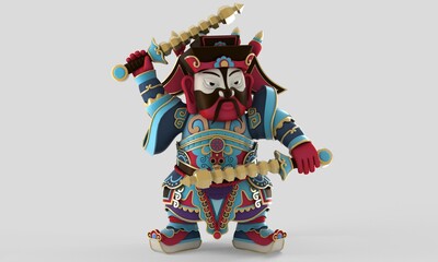 门神 传统图案模型-男人模型库-3ds Max(.max)模型下载-cg模型网