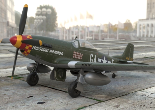 p51d 野马战斗机 二战 pbr材质