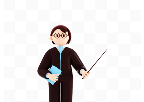 不同动作的教师形象素材3d元素