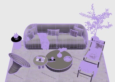 客厅 沙发 茶几 家具组合_xiwangruci作品_家装客厅家装客厅_cg模型网