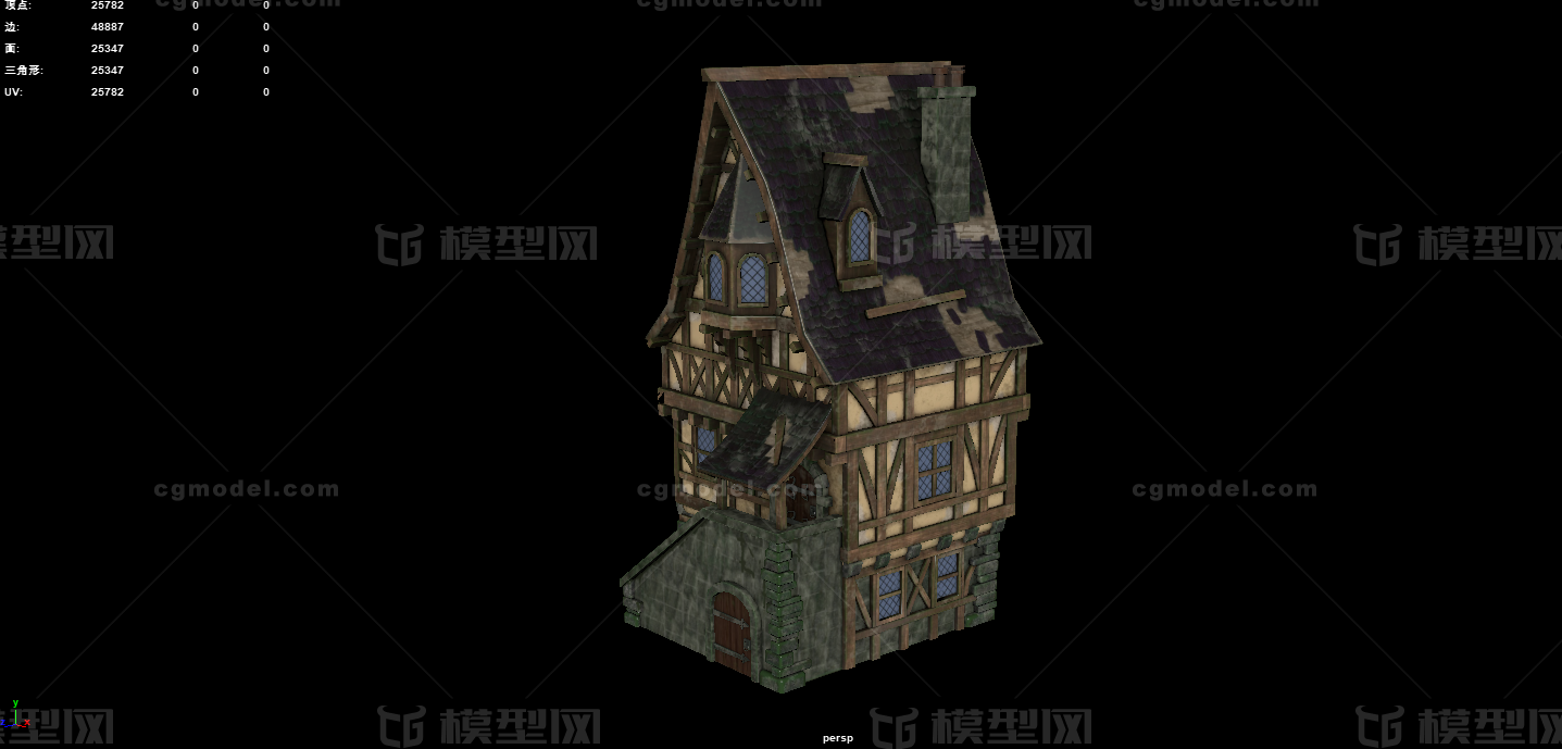 木房 中世纪房子模型-私人住宅模型库-Collada(.dae)模型下载-cg模型网