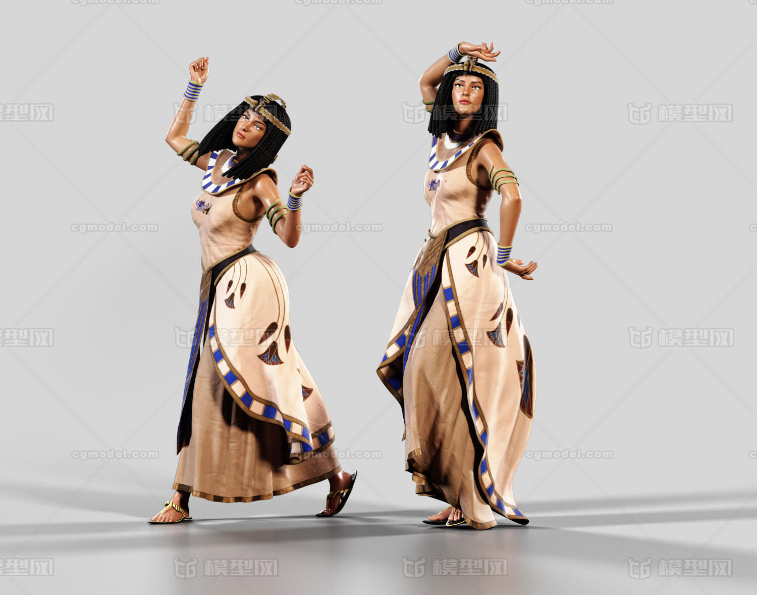 埃及女祭司模型模型-女人模型库-3ds Max(.max)模型下载-cg模型网