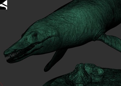 恐龙冯氏上龙古生物写实模型3D打印图纸zbrush文件stl模型-恐龙模型库-Zbrush(.zpr)模型下载-cg模型网