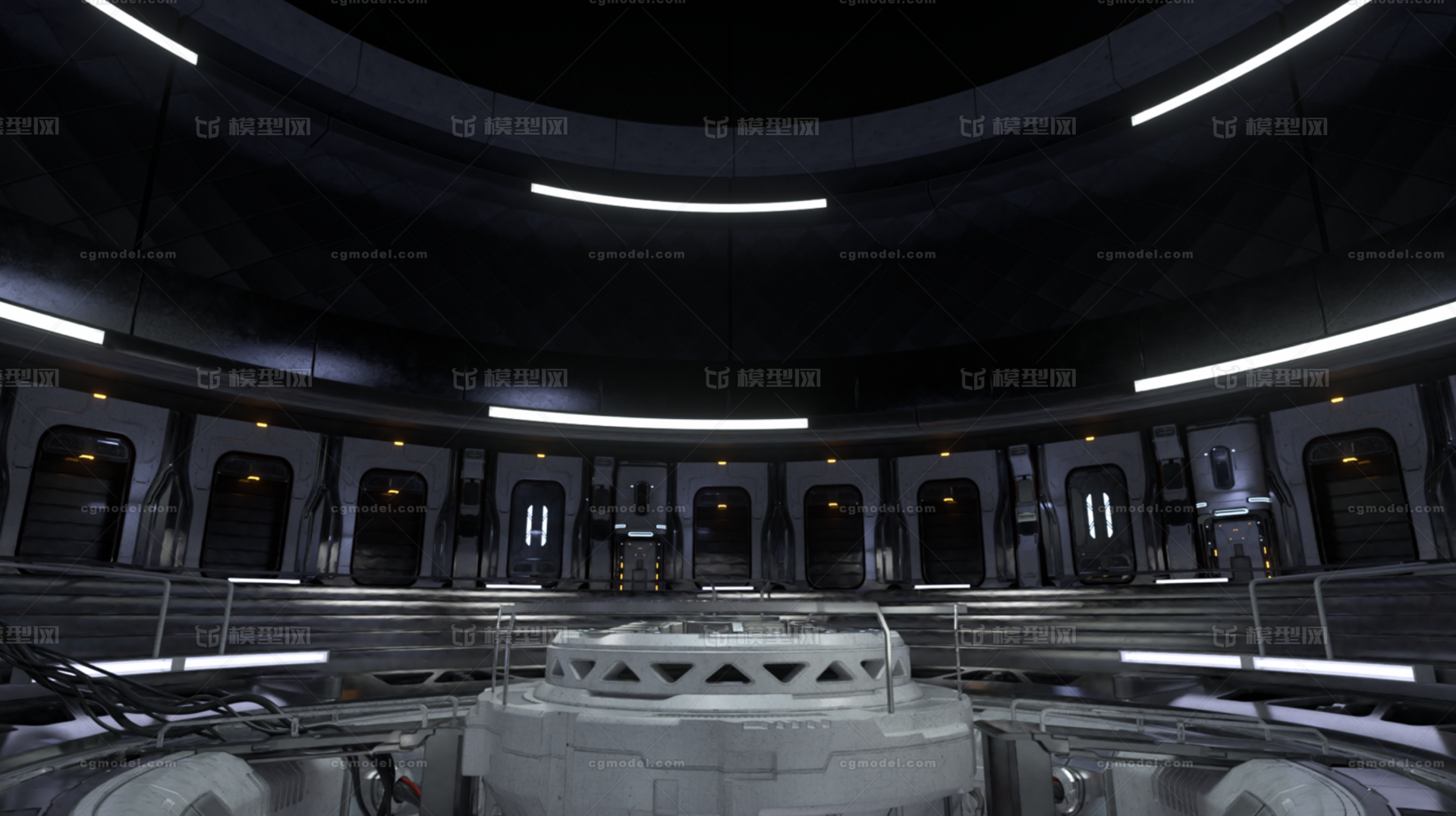 C4D 科幻指挥台模型-科幻场景模型库-Cinema 4D(.c4d)模型下载-cg模型网