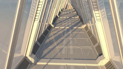 飞船走廊 科幻走廊模型-科幻场景模型库-Cinema 4D(.c4d)模型下载-cg模型网