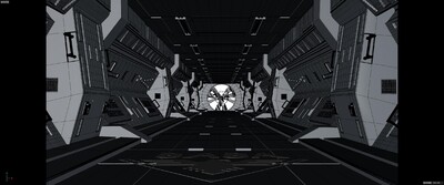 科技隧道 通道模型-科幻建筑模型库-Cinema 4D(.c4d)模型下载-cg模型网