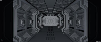 科技隧道 通道模型-科幻建筑模型库-Cinema 4D(.c4d)模型下载-cg模型网