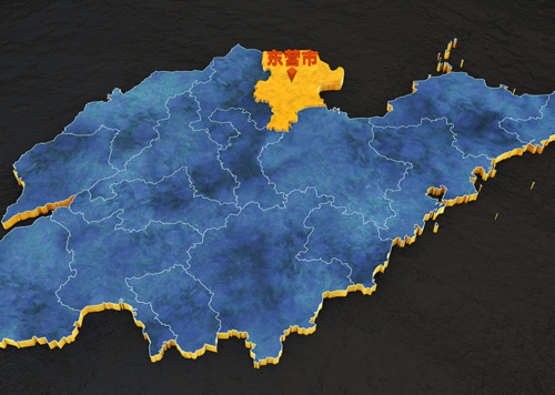 山东省东营市三维3d地图模型