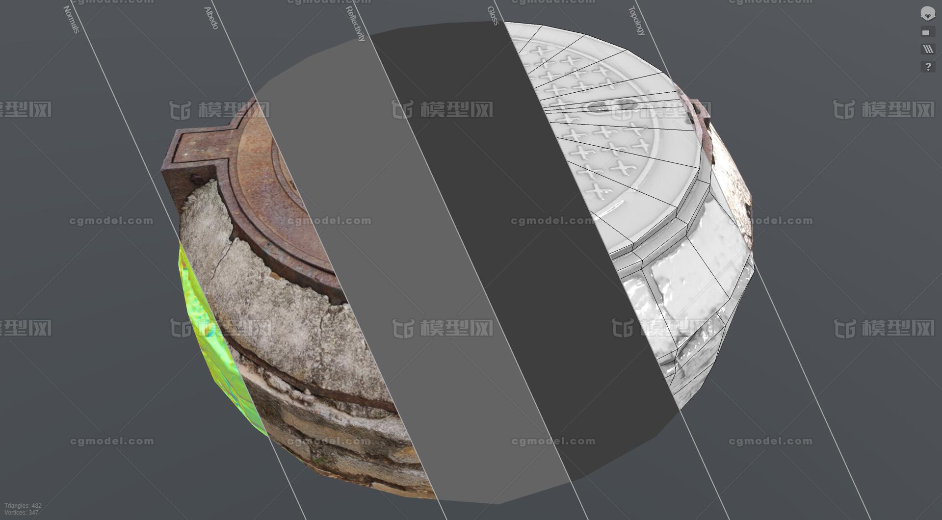 次世代 PBR模型-广场/街景模型库-Maya(.ma/.mb)模型下载-cg模型网