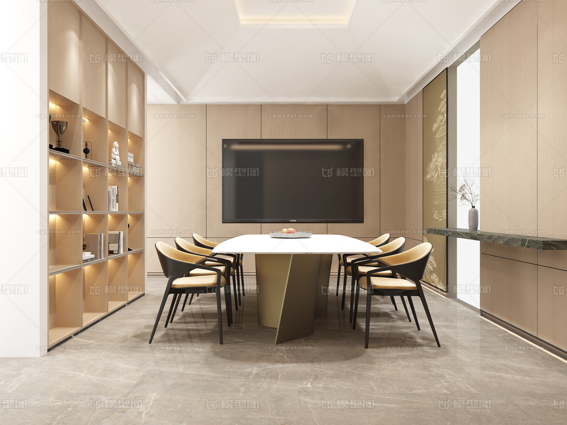现代洽谈室 办公室模型-办公空间模型库-3ds Max(.max)模型下载-cg模型网