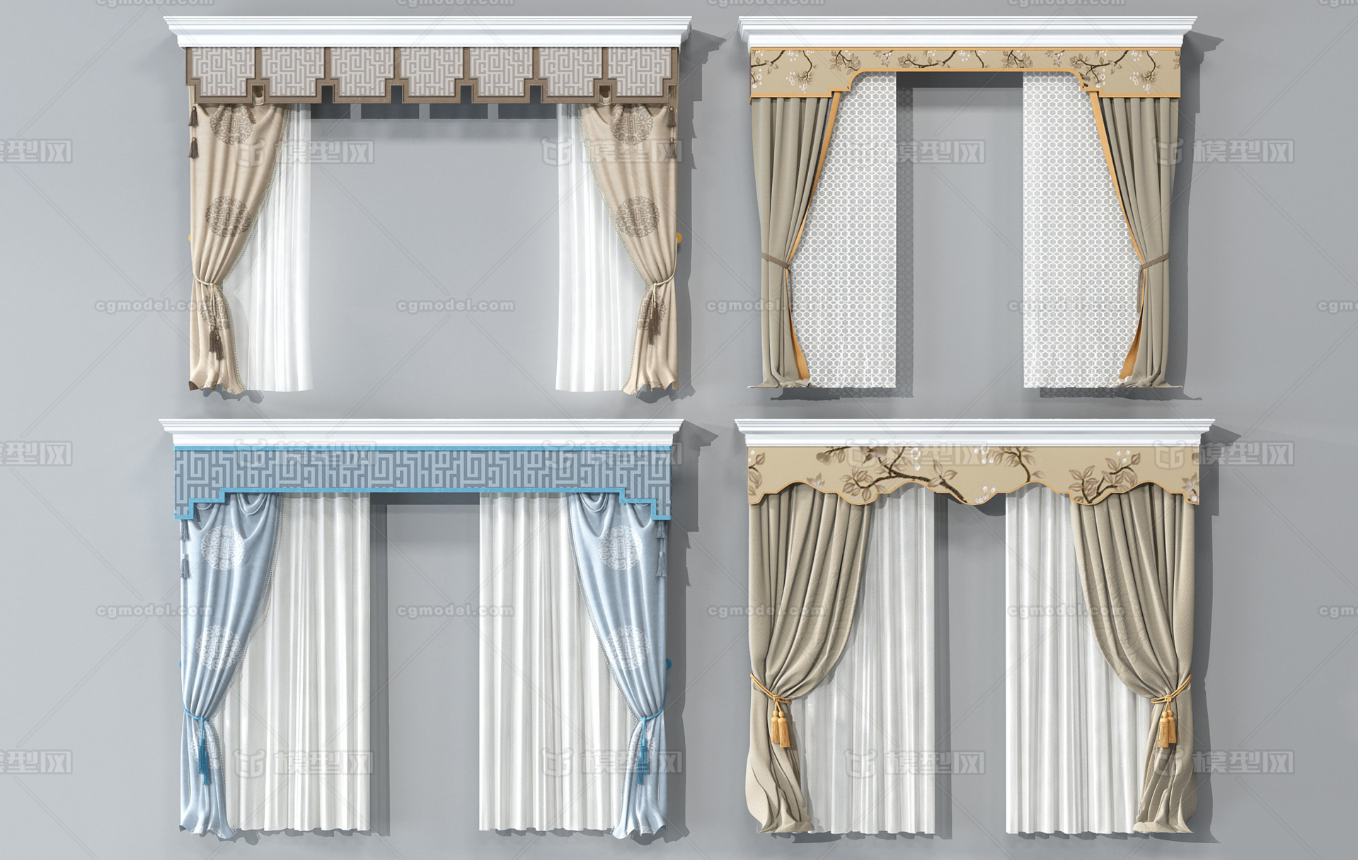 布料 帷帘模型-家居装饰模型库-3ds Max(.max)模型下载-cg模型网