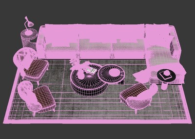 客厅 沙发 茶几 家具组合 家装_xiwangruci作品_家装客厅家装客厅_cg模型网