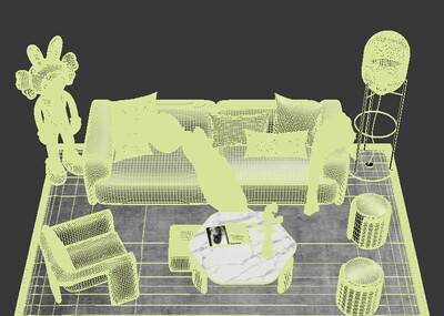 客厅 沙发 茶几 家具组合 家装_xiwangruci作品_家装客厅家装客厅_cg模型网