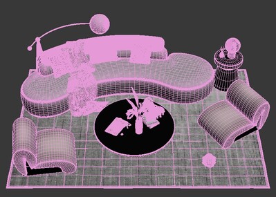 客厅 沙发 茶几 家具组合 家装模型-客厅模型库-3ds Max(.max)模型下载-cg模型网