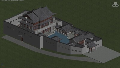 古建院落别墅 中式苏派豪宅模型-私人住宅模型库-3ds Max(.max)模型下载-cg模型网