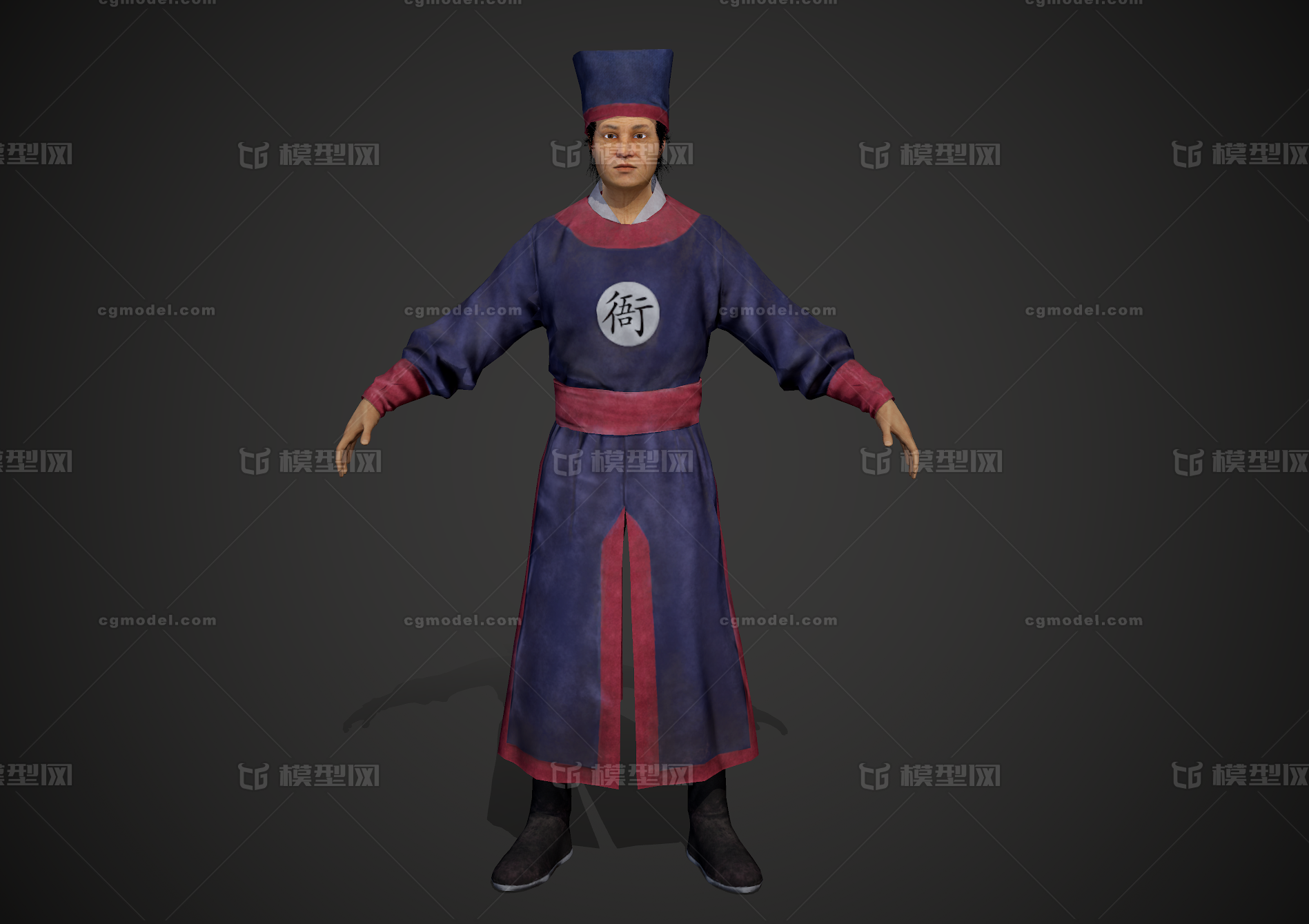 次世代 明朝模型-男人模型库-FBX(.fbx)模型下载-cg模型网