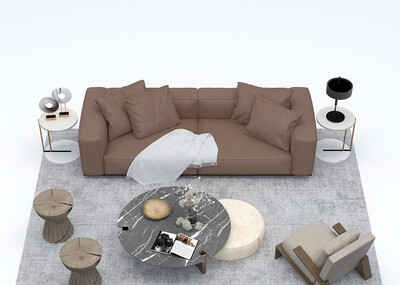 客厅 沙发 茶几 家具组合 家装模型-客厅模型库-3ds Max(.max)模型下载-cg模型网