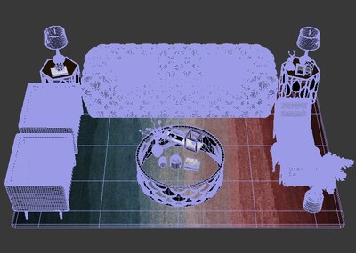 客厅 沙发 茶几 家具组合 家装模型-客厅模型库-3ds Max(.max)模型下载-cg模型网