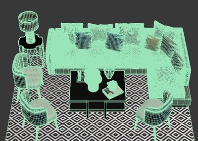 客厅 沙发 茶几 家具组合 家装_xiwangruci作品_家装客厅家装客厅_cg模型网