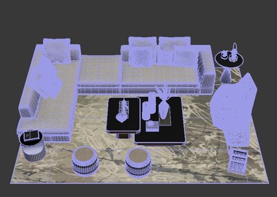 客厅 沙发 茶几 家具组合 家装_xiwangruci作品_家装客厅家装客厅_cg模型网
