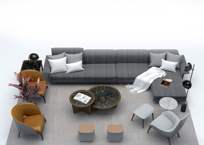 客厅 沙发模型-客厅模型库-3ds Max(.max)模型下载-cg模型网