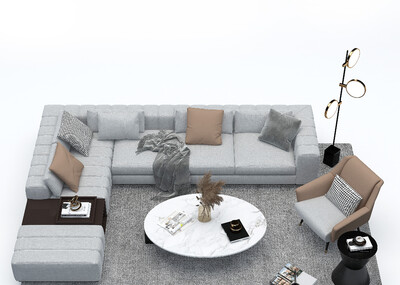 客厅 沙发 茶几 家具组合 家装模型-客厅模型库-3ds Max(.max)模型下载-cg模型网