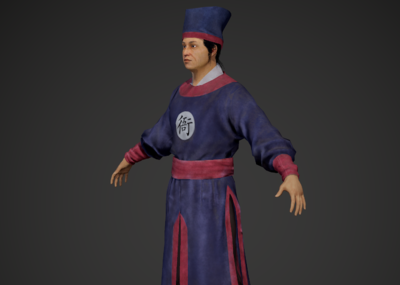 次世代 明朝模型-男人模型库-FBX(.fbx)模型下载-cg模型网