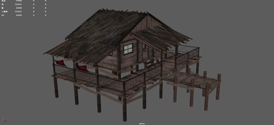 木板屋 木屋模型-场景部件模型库-FBX(.fbx)模型下载-cg模型网