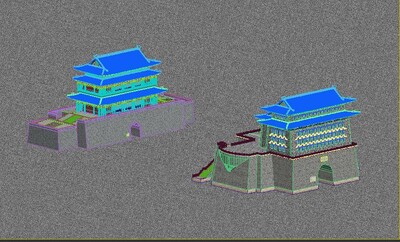 正阳门和正阳门城楼模型-历史建筑模型库-3ds Max(.max)模型下载-cg模型网