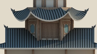 文昌阁 城楼模型-历史建筑模型库-3ds Max(.max)模型下载-cg模型网