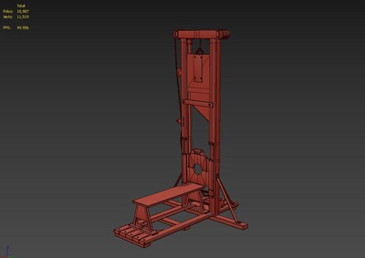 断头台 斩首台模型-场景部件模型库-FBX(.fbx)模型下载-cg模型网