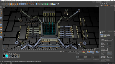 CPU芯片处理模型模型-科幻场景模型库-Cinema 4D(.c4d)模型下载-cg模型网