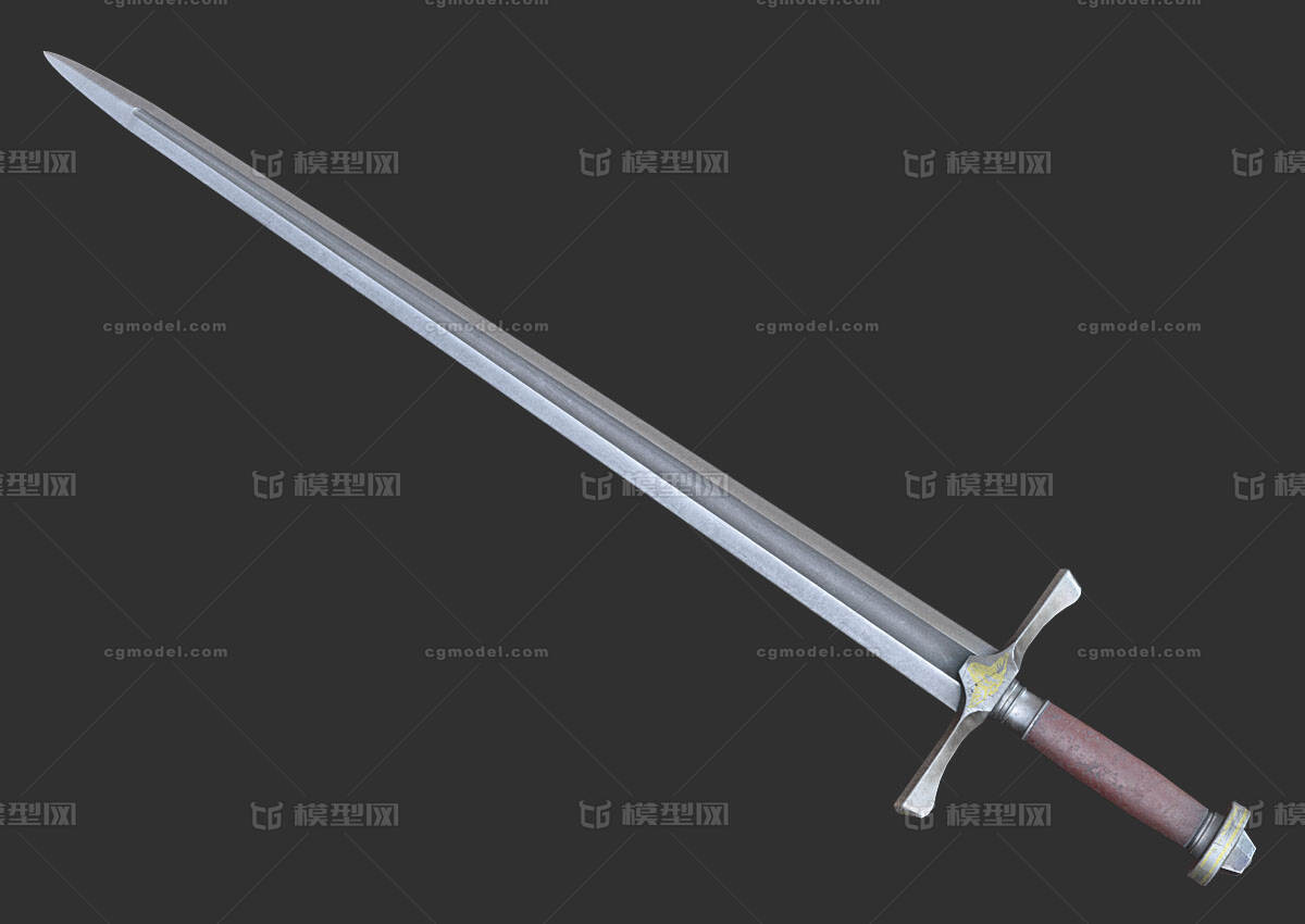 宝剑 铁剑模型-冷兵器模型库-FBX(.fbx)模型下载-cg模型网
