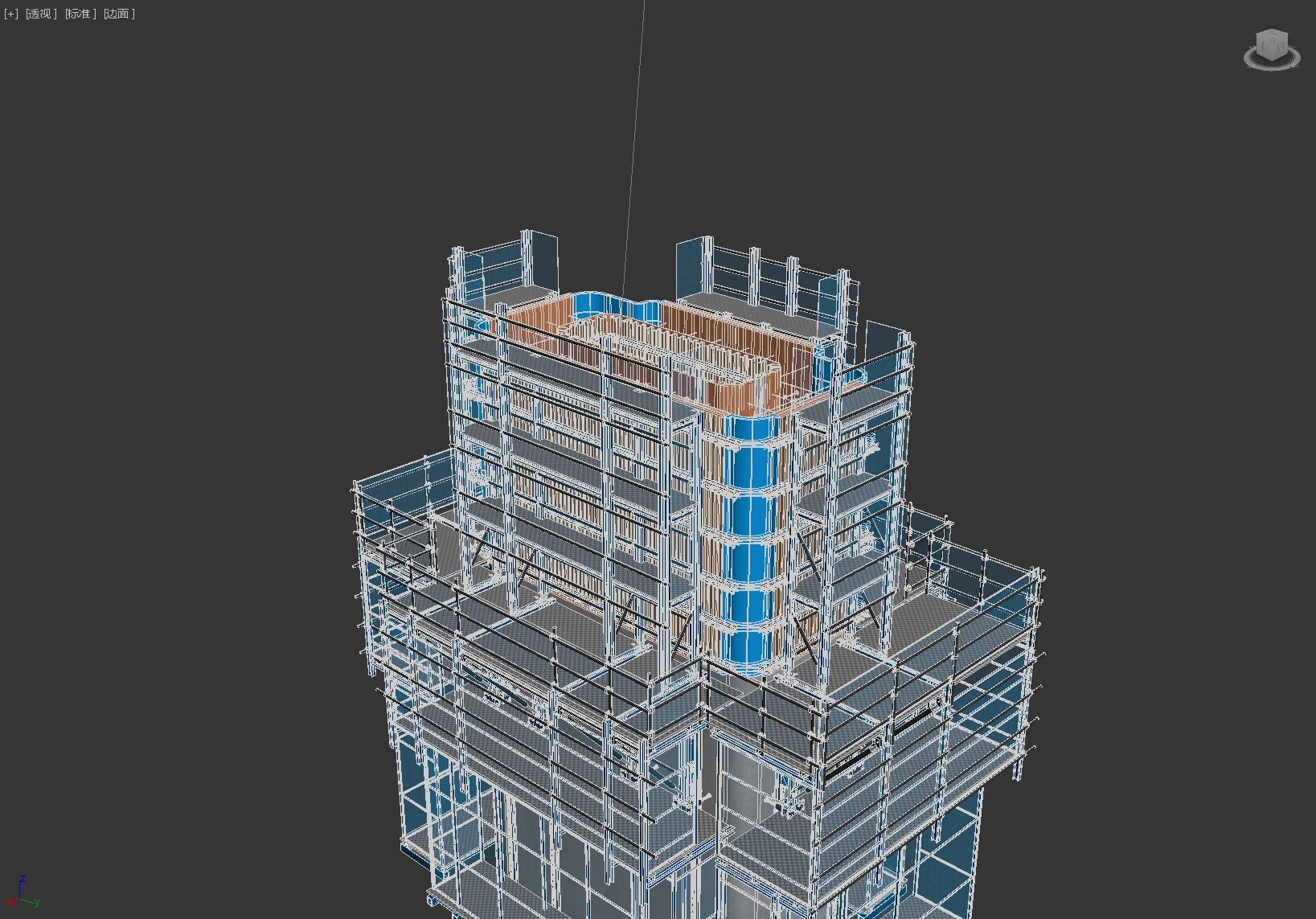 的液压爬升模型（爬模）模型 - 游戏/影视/动画 - 作品模型 - CG模型网