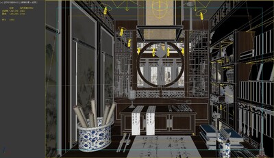 古代书房 古代室内模型-古代场景模型库-3ds Max(.max)模型下载-cg模型网