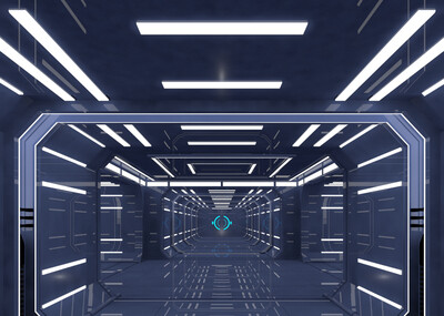 科幻走廊场景 科技走廊 未来走廊 空间站 未来科幻隧道 科幻模型-科幻场景模型库-3ds Max(.max)模型下载-cg模型网