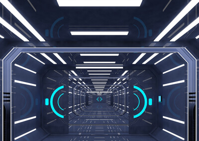 科幻走廊场景 科技走廊 未来走廊 空间站 未来科幻隧道 科幻模型-科幻场景模型库-3ds Max(.max)模型下载-cg模型网