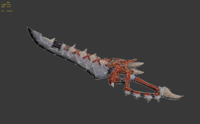 次世代 龙骨刀 魔刀 弑神刀 屠魔刀 火焰刀 武器 战刀 神模型-冷兵器模型库-FBX(.fbx)模型下载-cg模型网